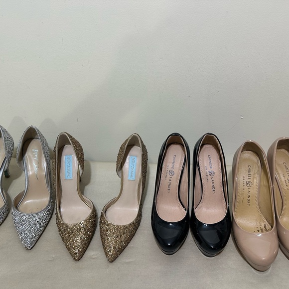 Chinese Laundry Shoes - Chinese Laundry & Betsey Johnson Bundle of 4 Pairs Women’s Heels – Size 6 – $80